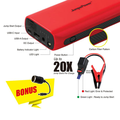 JumpsPower GT 1500A 12V Jump Starter, view 2