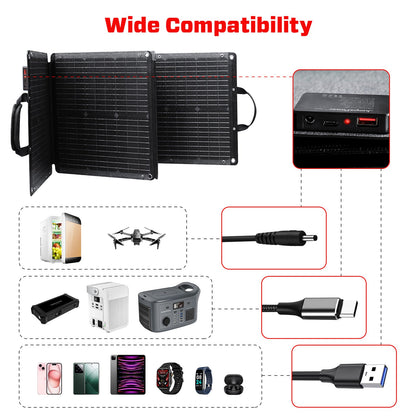 JumpsPower 100W Foldable Solar Panel, view 6