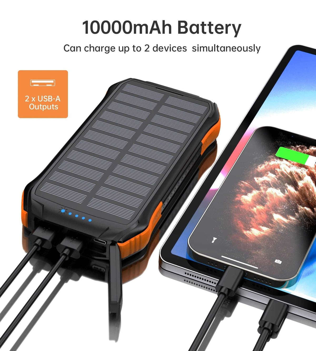 CHOETECH B658 10000mAh Solar Power Bank, view 5