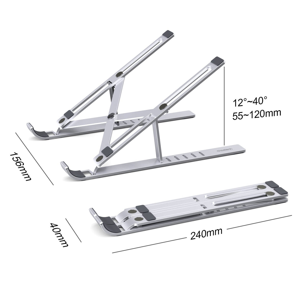 CHOETECH Foldable Aluminium Laptop Stand H045-SL, view 4