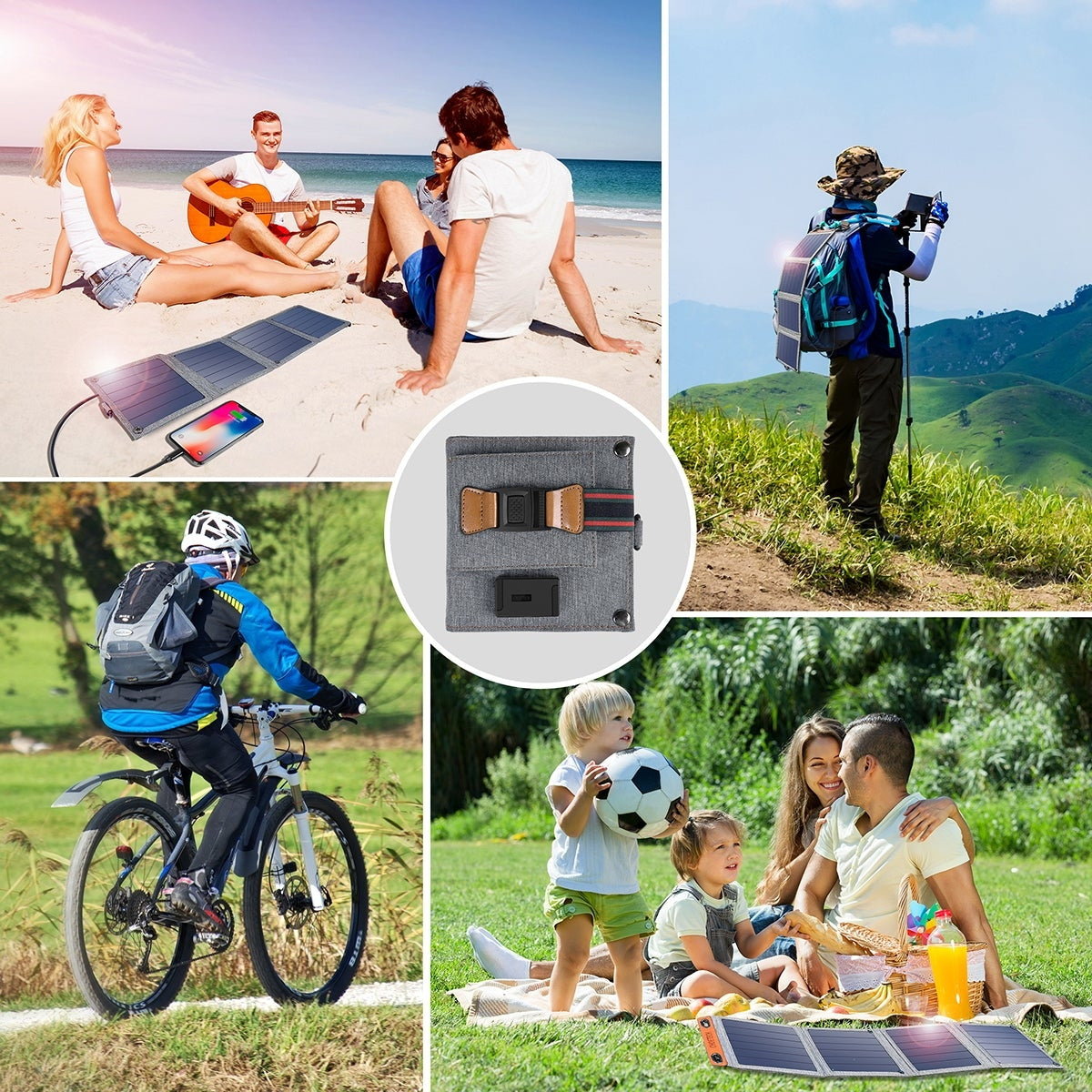 CHOETECH 14W Foldable USB Solar Charger SC004, view 8