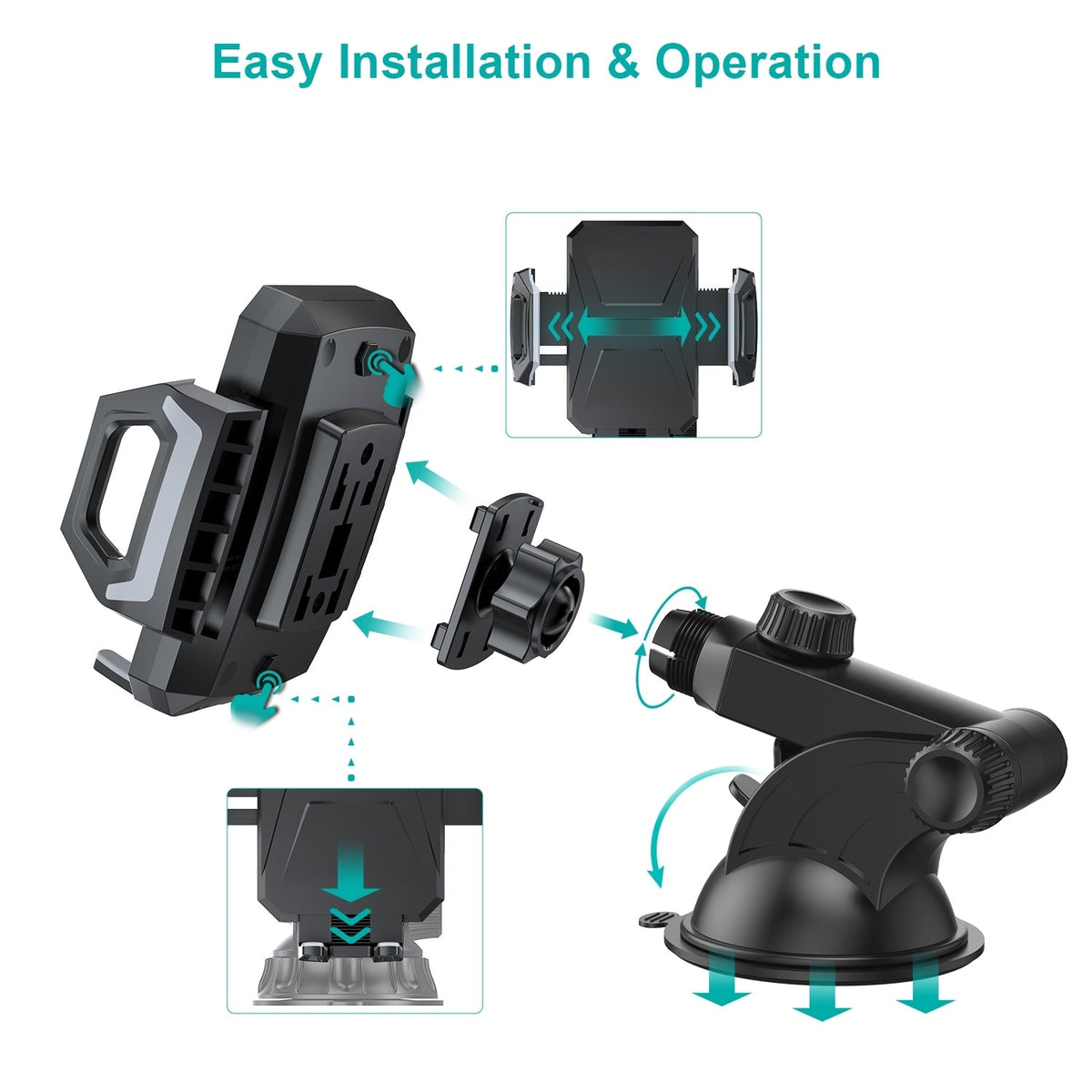 CHOETECH 15W Wireless Car Charging Dock, view 4