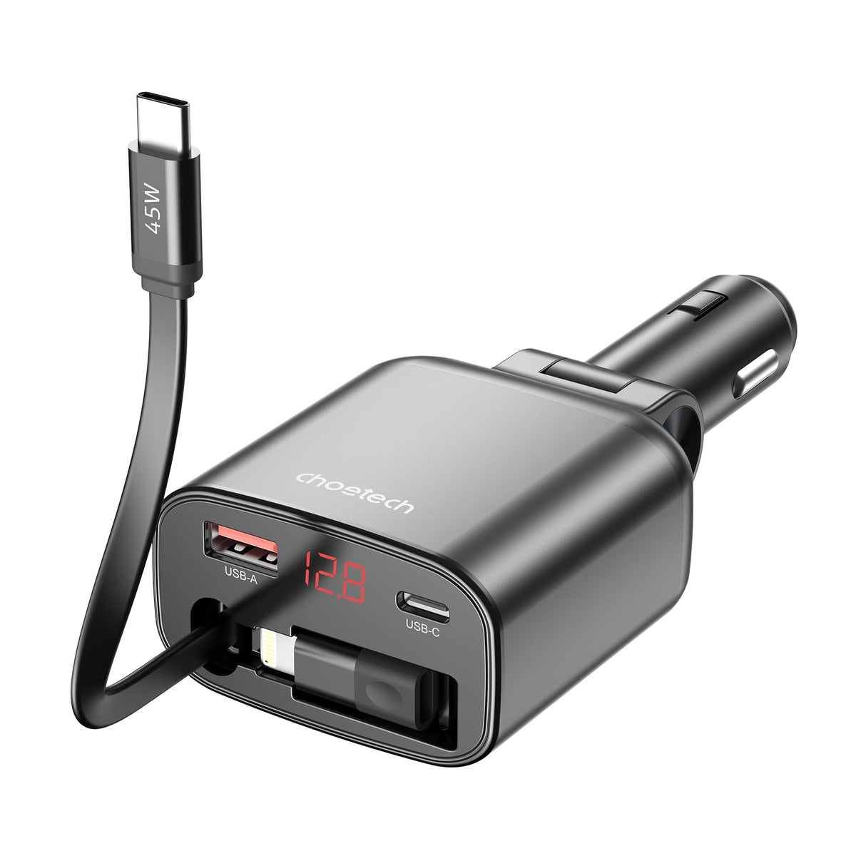 CHOETECH TC0033 105W 3-Port Car Charger, view 2