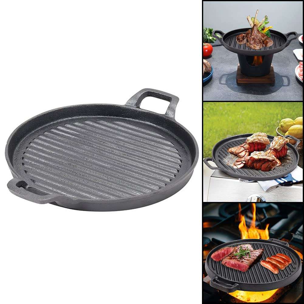 Cast Iron 30cm Round Griddle Plate - Pre-Seasoned, view 2