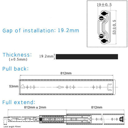 Heavy Duty Locking Drawer Slides 32in 150kg Pair, view 3
