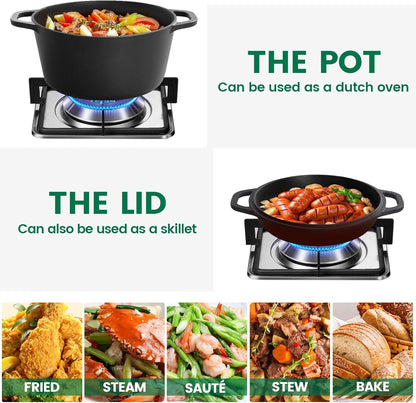 Cast Iron 26cm Dutch Oven & Skillet Set, view 7