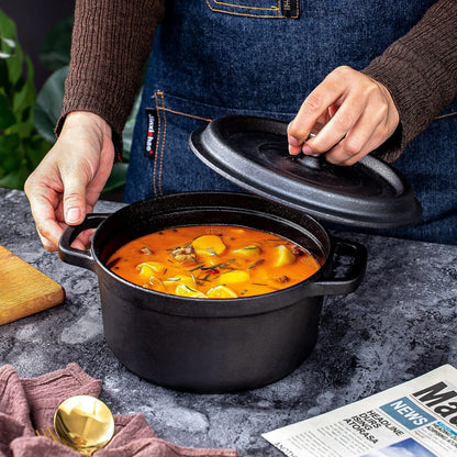 Cast Iron 24cm Dutch Oven with Lid - Pre-Seasoned, view 4