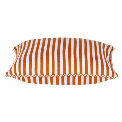 Nautical Stripe Cushion Cover – Orange & White 40x40cm