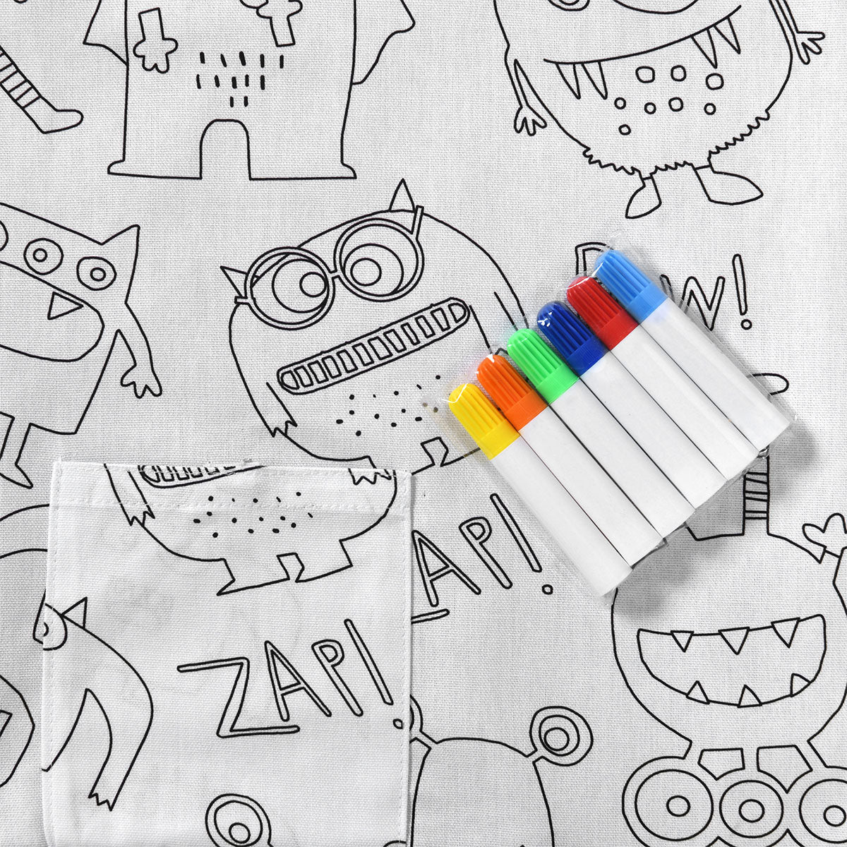 Monster Squad Colour Me In Picnic Blanket 125x125cm, view 4