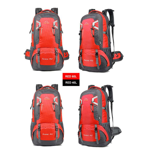 40L Waterproof Hiking Backpack - Red