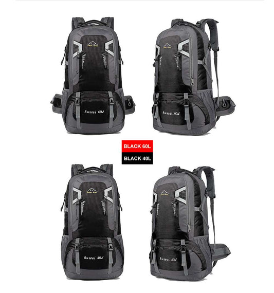 60L Waterproof Hiking Backpack - Black