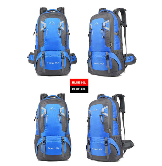 60L Waterproof Hiking Backpack - Blue