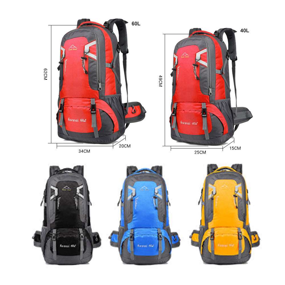 60L Waterproof Hiking Backpack - Blue, view 2