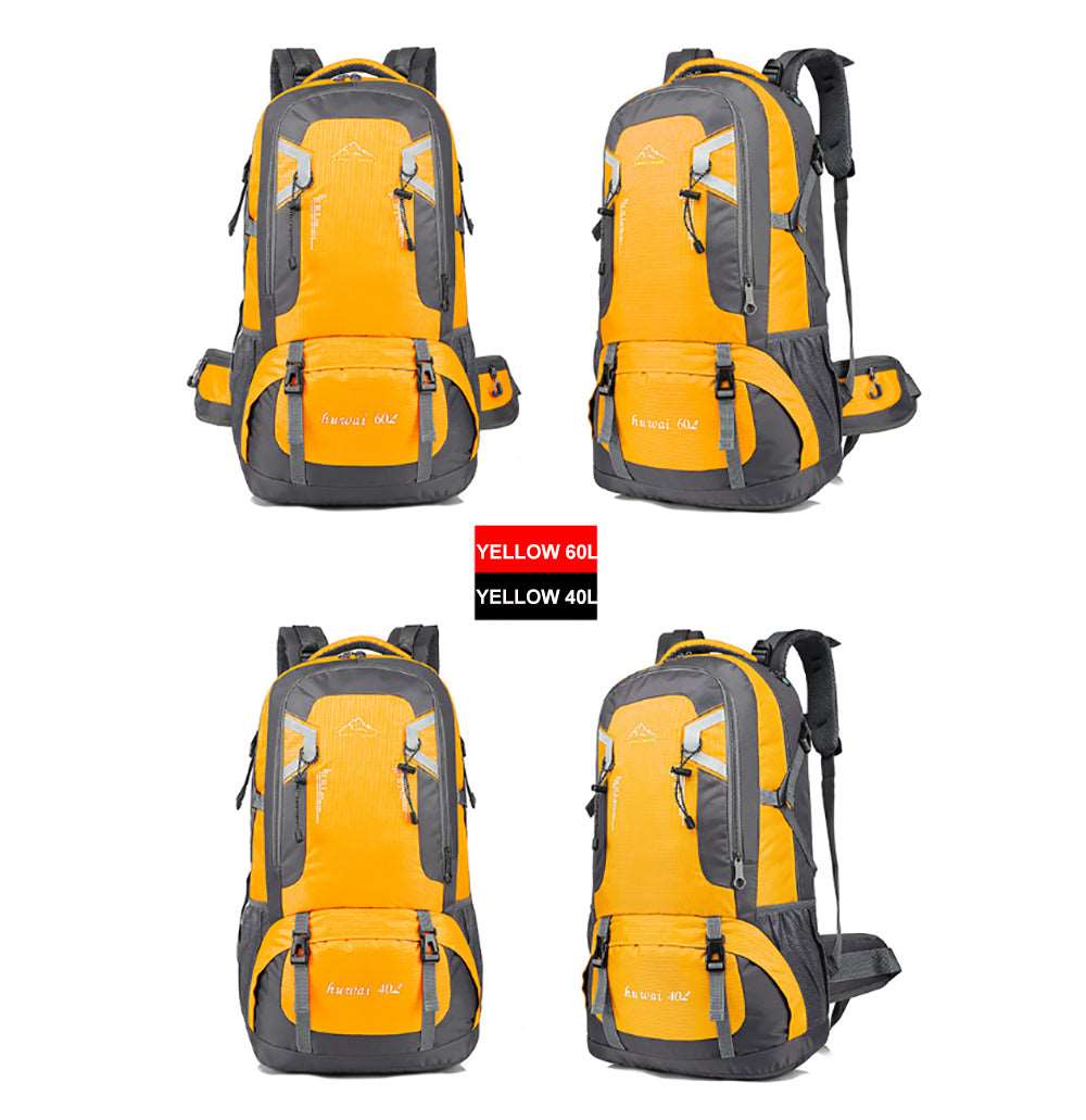 60L Waterproof Hiking Backpack - Yellow