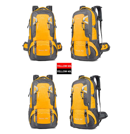 60L Waterproof Hiking Backpack - Yellow