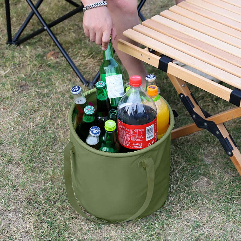 13L Collapsible Camping Bucket - Green, view 2