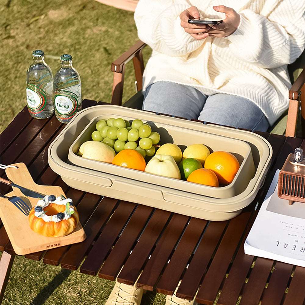 3-in-1 Folding Camping Basket with Picnic Table Lid, view 4