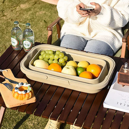 3-in-1 Folding Camping Basket with Picnic Table Lid, view 4