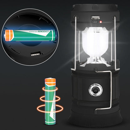 Collapsible LED Camping Lantern – Solar & USB Rechargeable, view 8