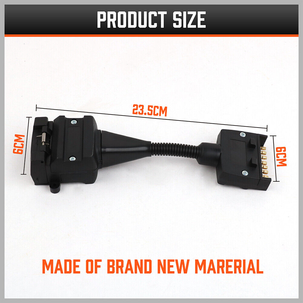 7 Pin to 12 Pin Flat Trailer Adaptor 12V, view 3