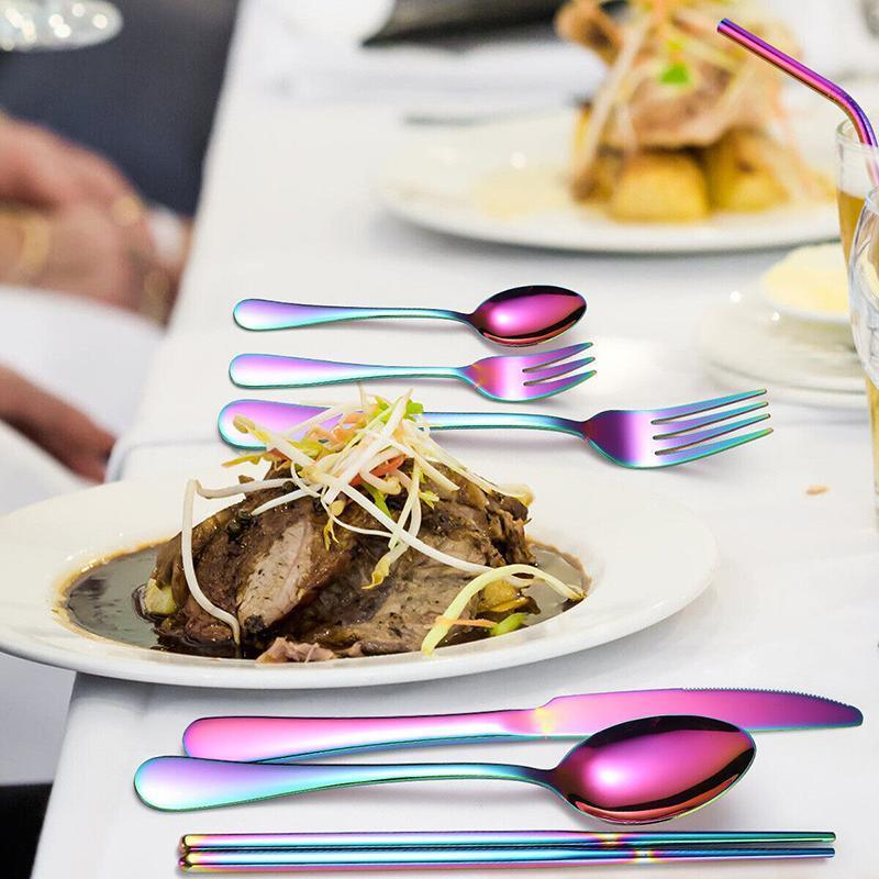 8-Piece Stainless Steel Travel Cutlery Set, view 4