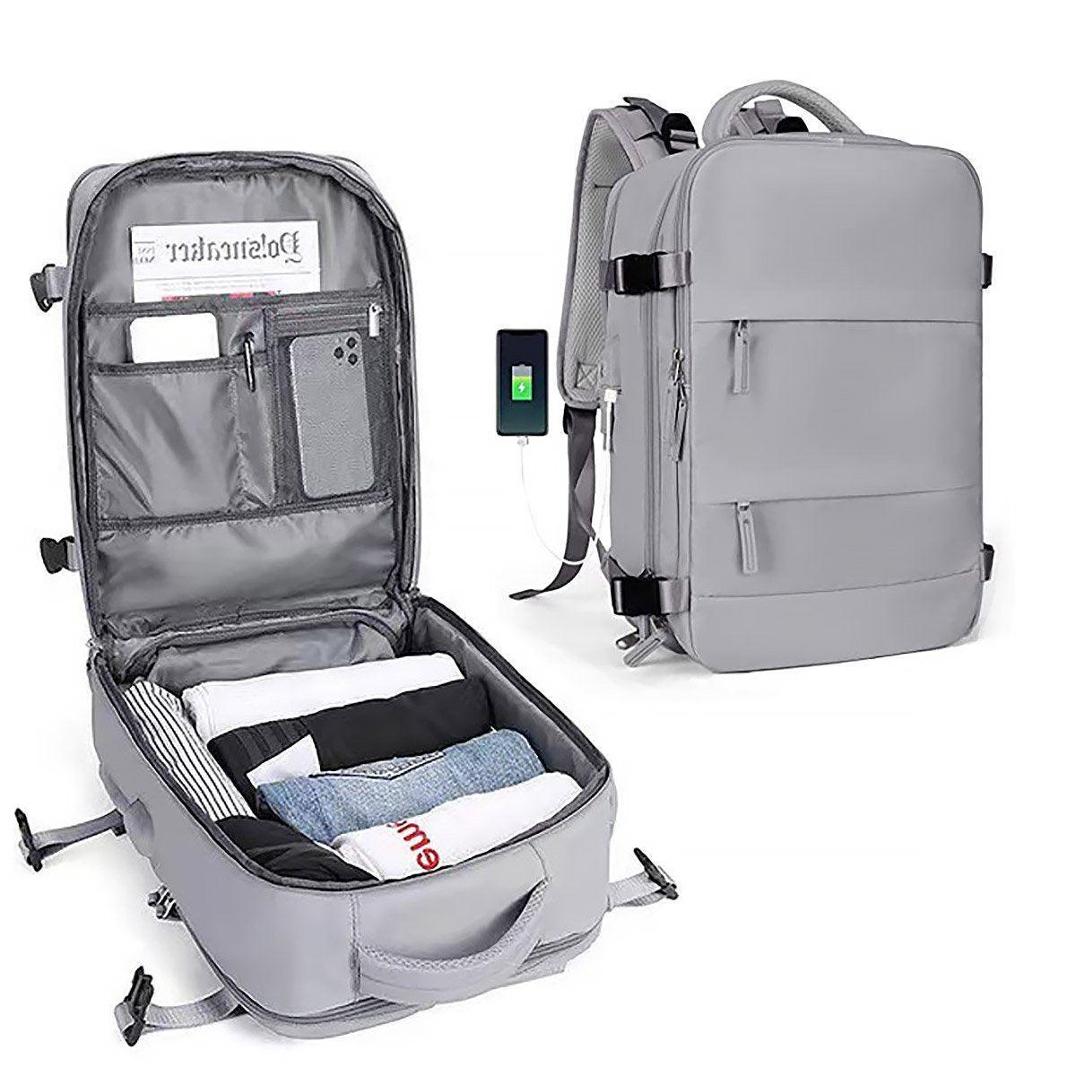 Waterproof Travel Backpack with USB Port – Blue, view 7