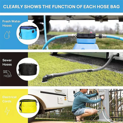 Caravan Hose Storage Bag Blue 24x45cm, view 5
