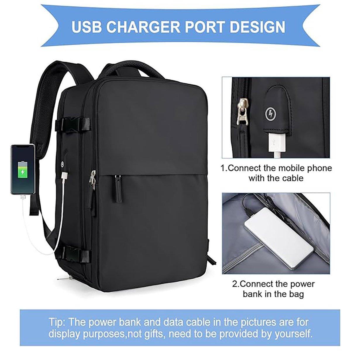 Waterproof Backpack with USB Port & Laptop Sleeve, view 5