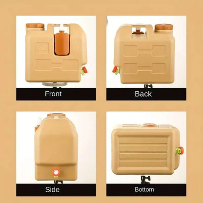 20L Camping Water Container with Tap - Beige, view 5
