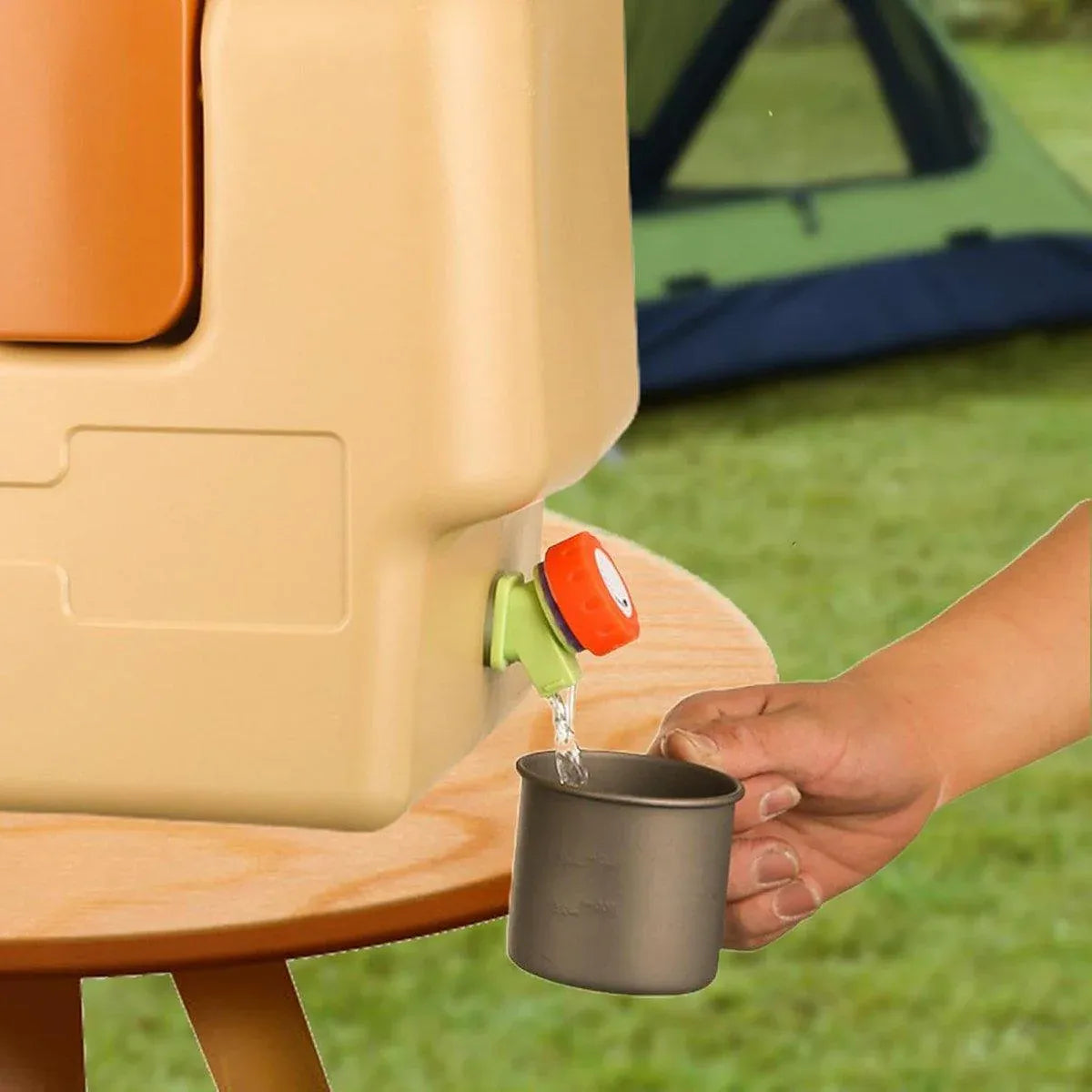 20L Camping Water Container with Tap - Beige, view 8