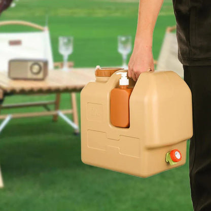 20L Camping Water Container with Tap - Beige, view 9