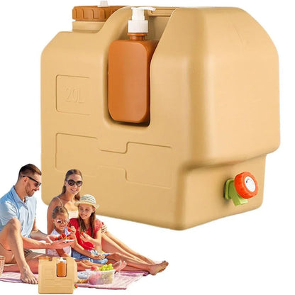 20L Camping Water Container with Tap - Beige, view 12