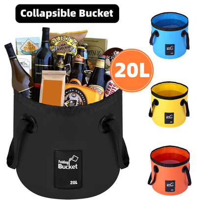 20L Folding Water Bucket – Orange