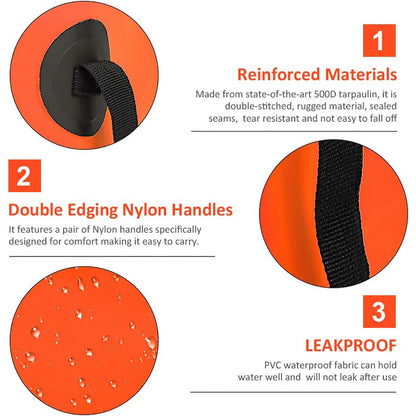 20L Folding Water Bucket – Orange, view 4