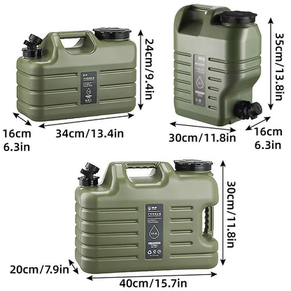 12L Square Camping Water Bucket with Faucet, view 3