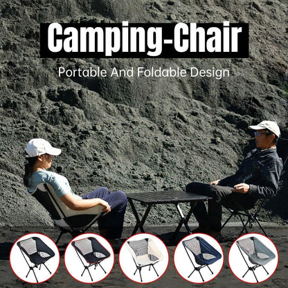 High Back Folding Camping Chair – Grey, view 2