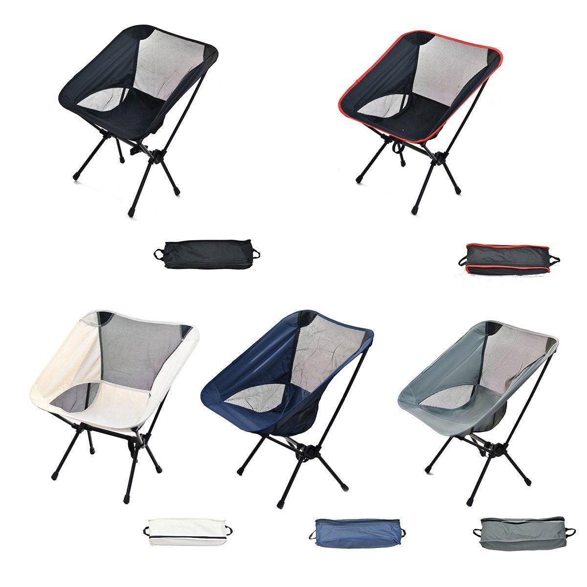 High Back Folding Camping Chair – Grey, view 3