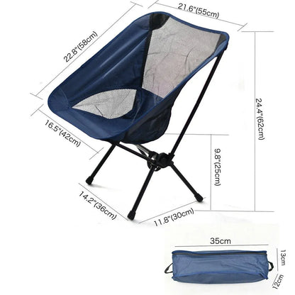 High Back Folding Camping Chair – Grey, view 14