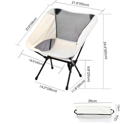 Lightweight High Back Camping Chair - White, view 5