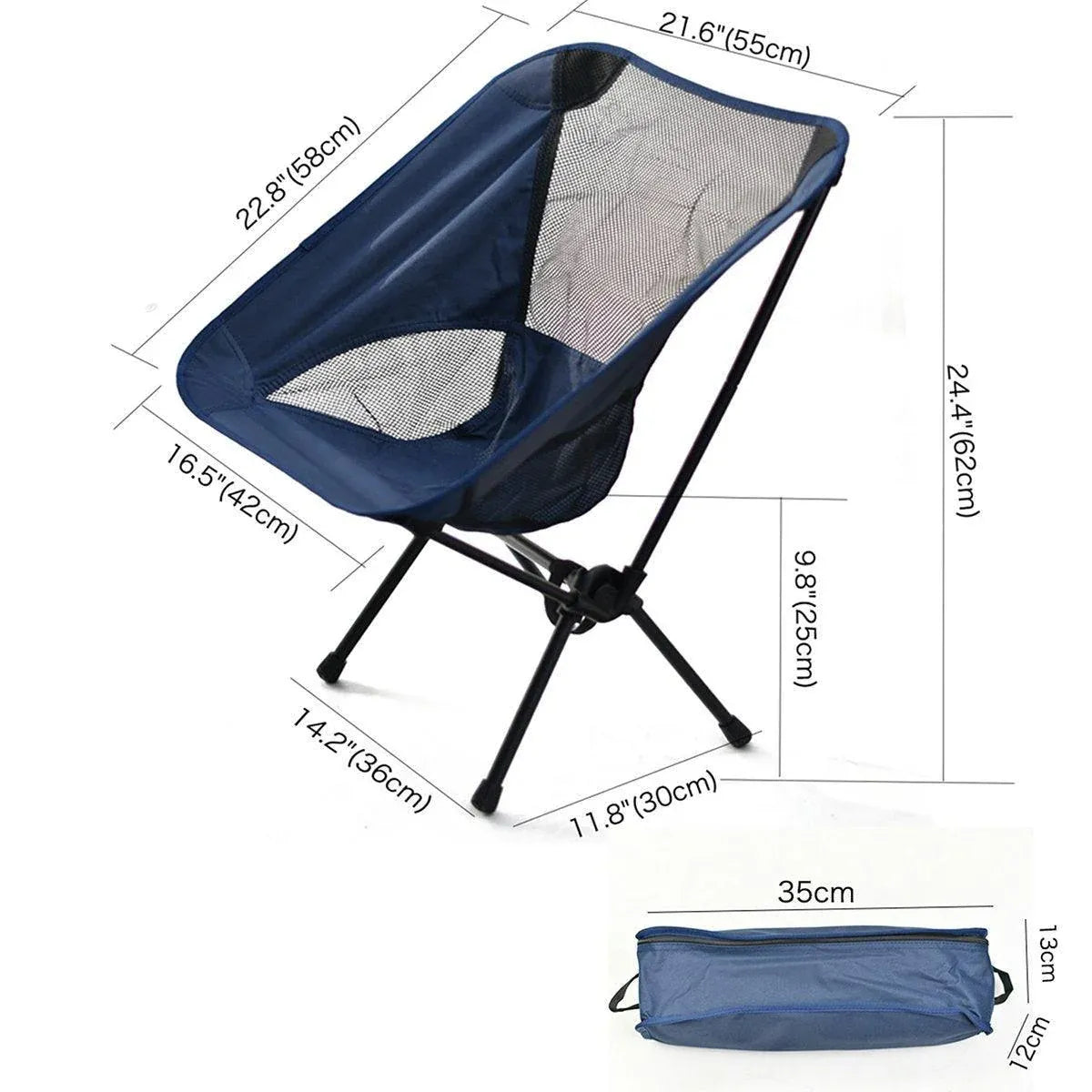 Lightweight High Back Camping Chair - White, view 14