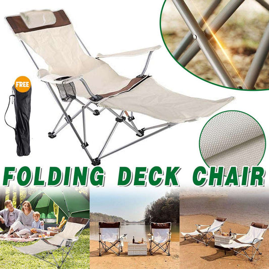 Camp Recliner Chair with Extended Footrest