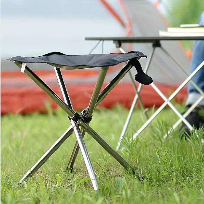 Telescopic Folding Camping Stool – Stainless Steel, view 5
