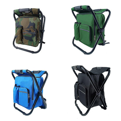 2-in-1 Folding Backpack Chair – Green, view 2