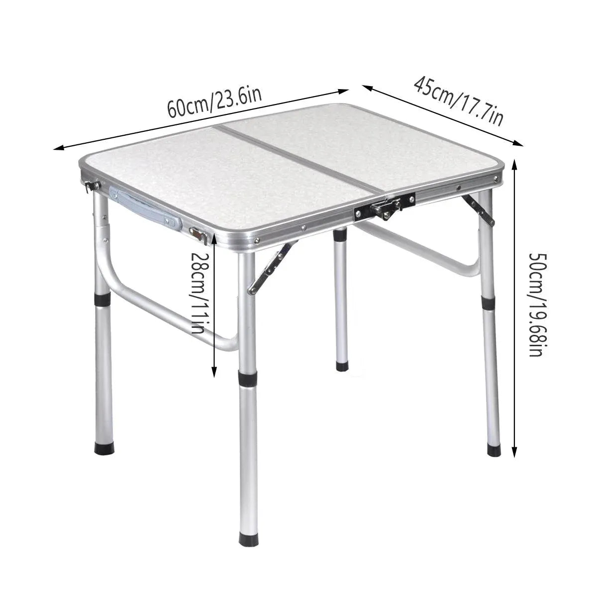 Folding Outdoor Table – Lightweight Aluminium 60x45cm, view 3