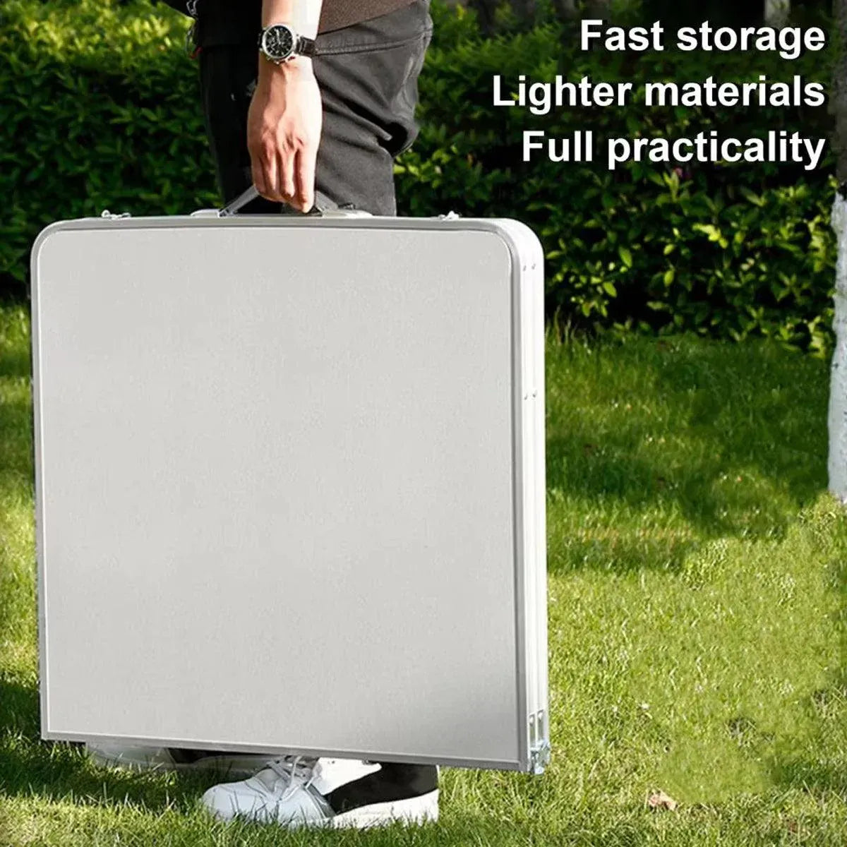 Folding Outdoor Table – Lightweight Aluminium 60x45cm, view 5