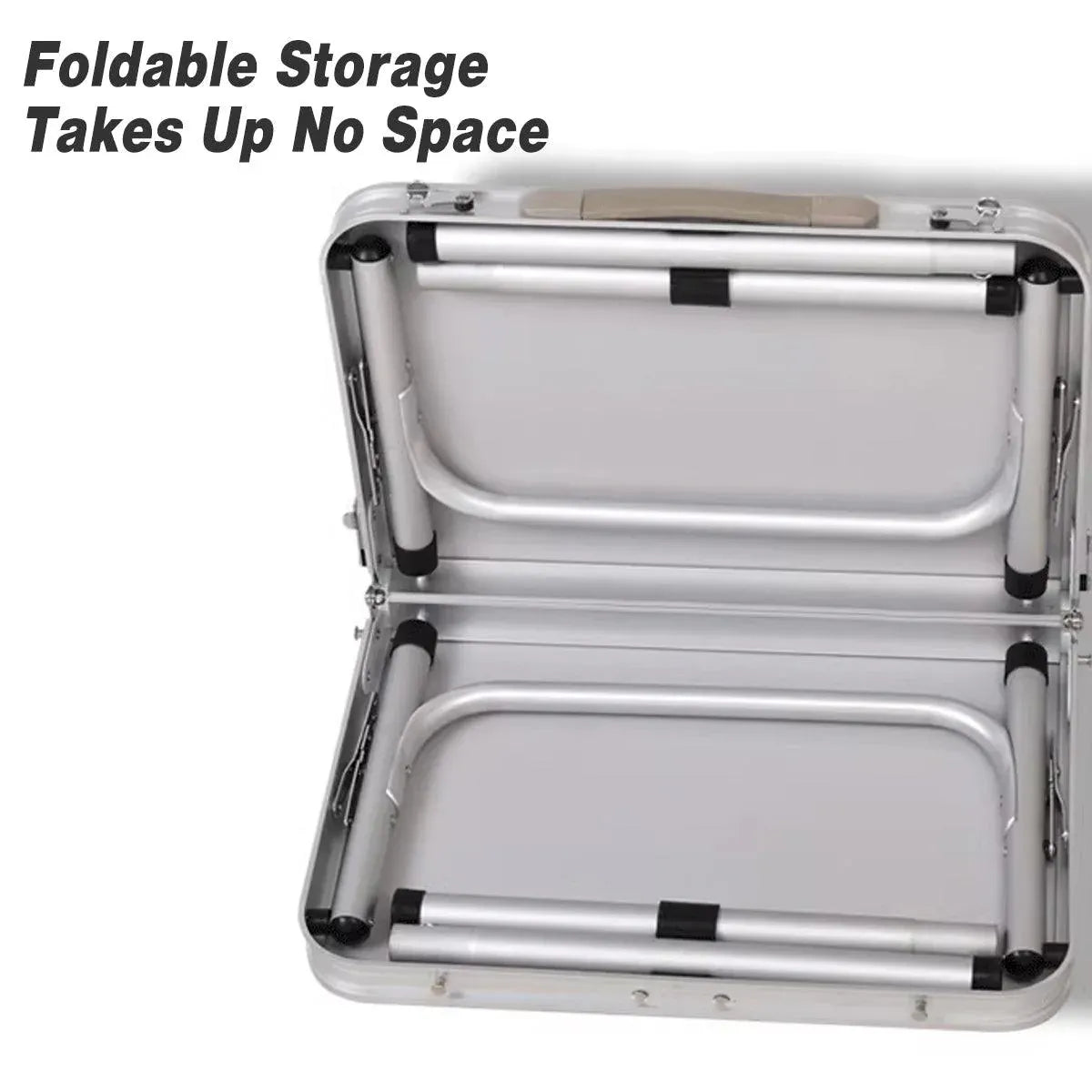 Folding Outdoor Table – Lightweight Aluminium 60x45cm, view 8