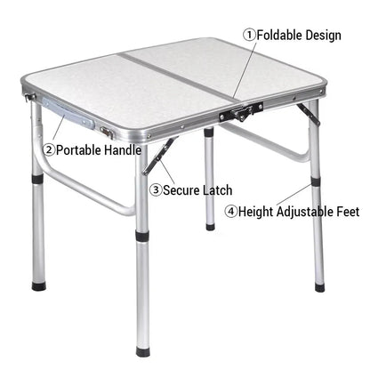 Folding Outdoor Table – Lightweight Aluminium 60x45cm, view 9