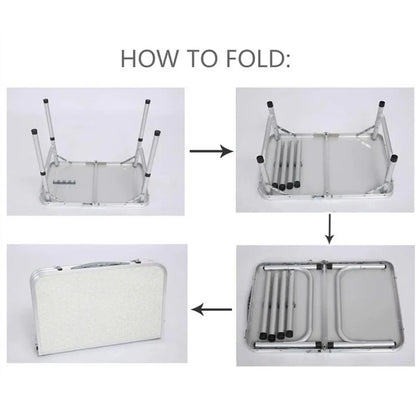 Folding Outdoor Table – Lightweight Aluminium 60x45cm, view 10