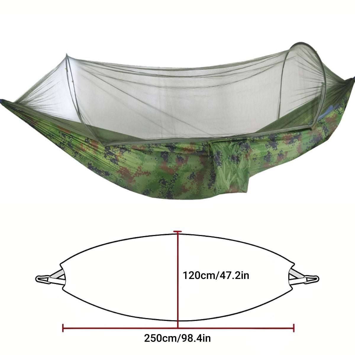 Pop-Up Hammock with Mosquito Net - Camouflage, view 3