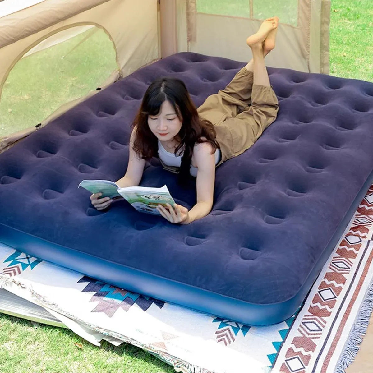 King Size Inflatable Airbed with Built-In Pump, view 11